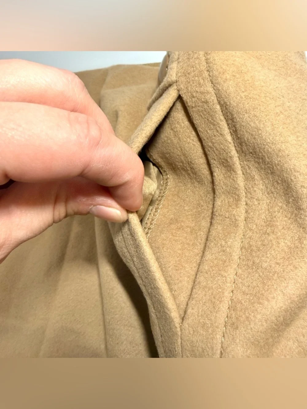 J.Crew Wool Cashmere‎ Mini Skirt Tan Camel Pockets Preppy